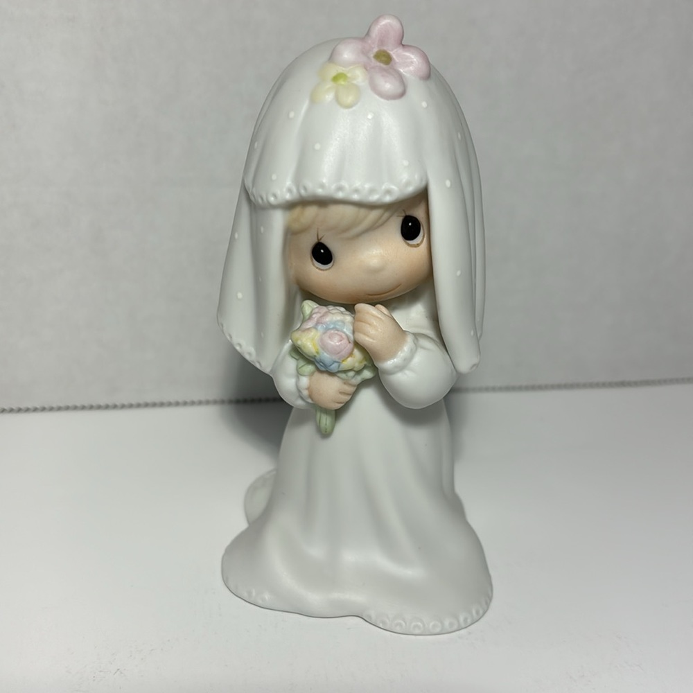 Precious Moments 1983 BRIDE Signed By Artist Samuel J. Butcher Enesco 4 7/8” T